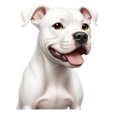 White pitbull with black spot sticker