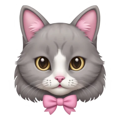 Um gato com lacinho rosa  sticker