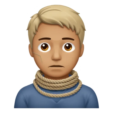 🙍🏻‍♂️ this guys with a rope around his throat sticker