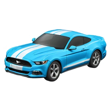Grabber blue Mustang with spoiler sticker