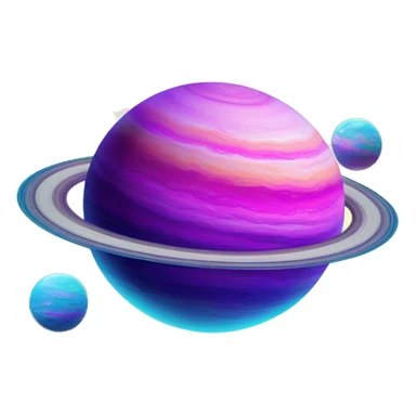lisa frank saturn planet sticker