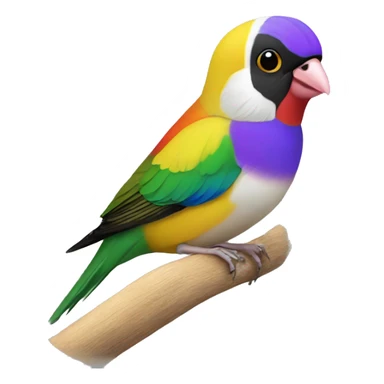 2 Gouldian finches sticker