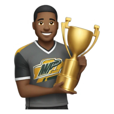 the word MVP with a winning Throphy celebration sticker