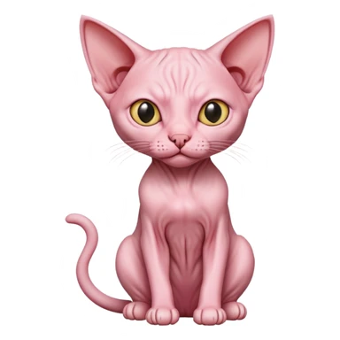 Hairless cat sitting sticker