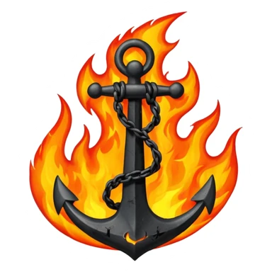 Anchor and fire sticker