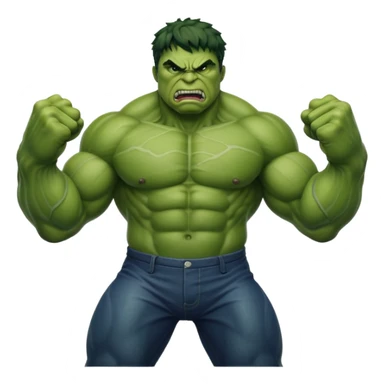 Angry hulk with big fist sticker