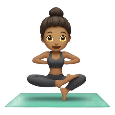 Doing Yoga on the yogamatt sticker