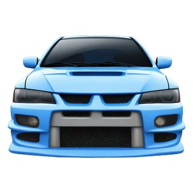 mitsubishi lancer evo 9 blue sticker