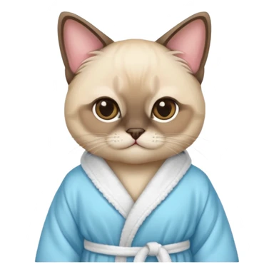 siamese cat with bathrope sticker