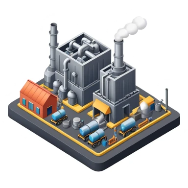 isometric foundry, factory sticker
