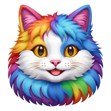 Rainbow cat smiling sticker