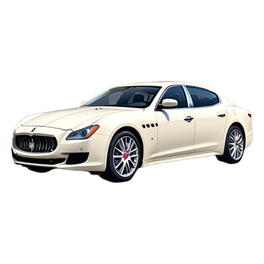 Maserati Quattroporte (2022) – cinematic-realistic Maserati Quattroporte emoji, its striking Italian design turning heads as it effortlessly maneuvers through the streets of Milan. The engine roars with Italian flair, echoing the car's racing heritage while enveloping the driver in an atmosphere of true luxury. sticker