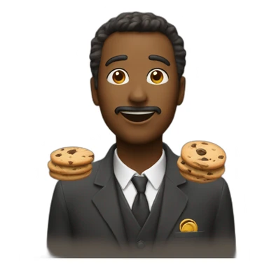 Un monsieur qui mange des cookies  sticker