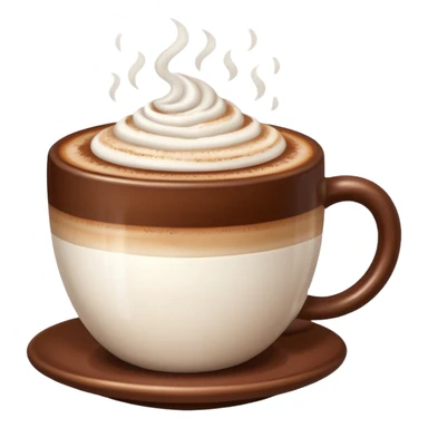Cappuccino with frothy milk and a sprinkle of cocoa on top sticker
