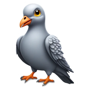 Pigeon holding gun sticker