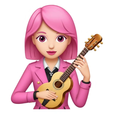 pink musician woman  sticker