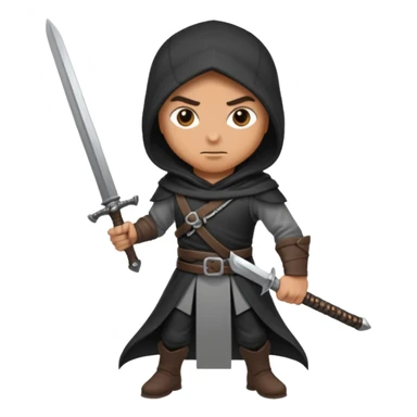 assasin with sword sticker