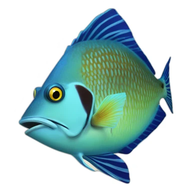 hawaiian state trigger fish sticker
