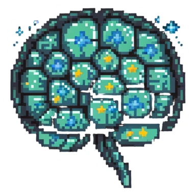 magic brain with stars sticker