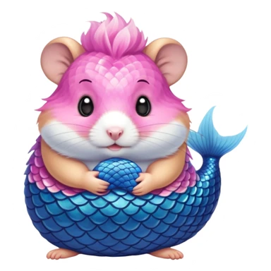 mermaid hamster sticker
