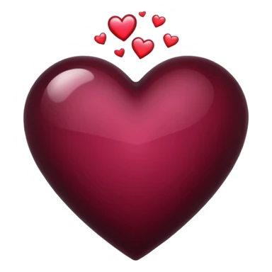 Corazón de color vino tinto oscuro sticker