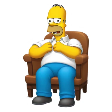 Homero Simpson pensando sticker