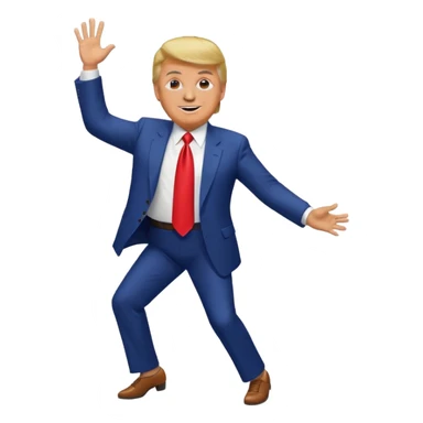 Donald Trump bailando sticker