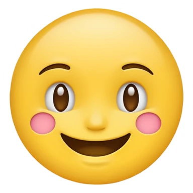 Create a hand drawn flat Smile reaction emoji for a new social media app sticker
