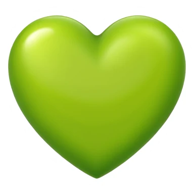 lime green heart sticker