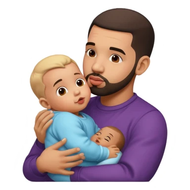 Drake kissing a baby sticker