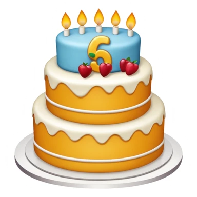 cake with number six on it  sticker