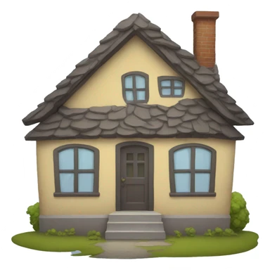 Sad house sticker