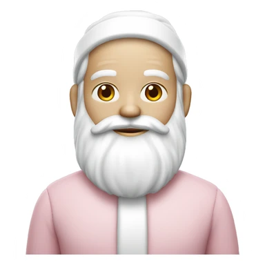 Light Pink Santa Claus with Caucasian skin sticker