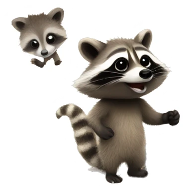 raccoon and hedgehog painting pictures  sticker