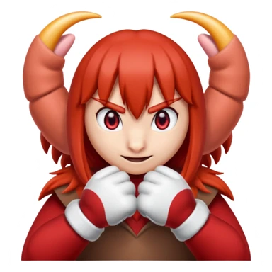 Sonic the hedgehogs friend knuckles a red animal with peach arms and white gloves he’s a echidna with red eyes and mittens with two horns on the knuckles sticker