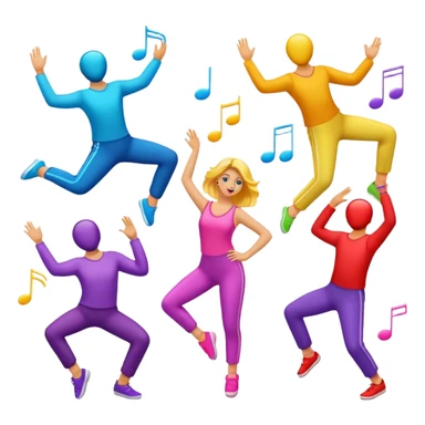 notas musicales bailando sticker
