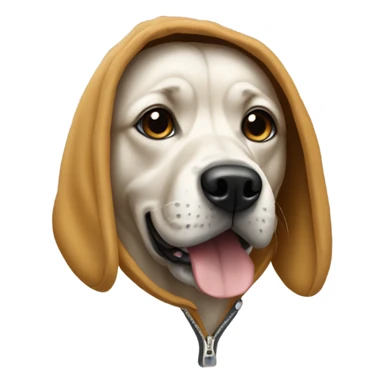 dog wearing a hoddie sticker