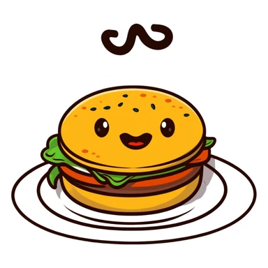 mouth watering over delicious meal sticker