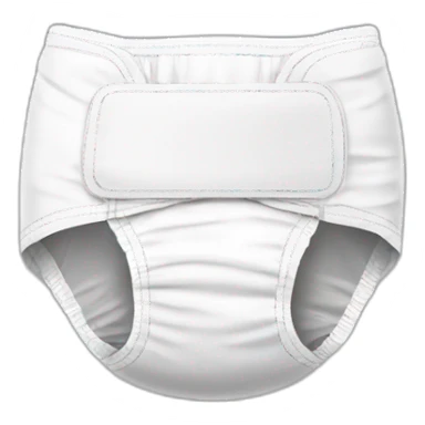 Think plain white disposable adult diaper sticker
