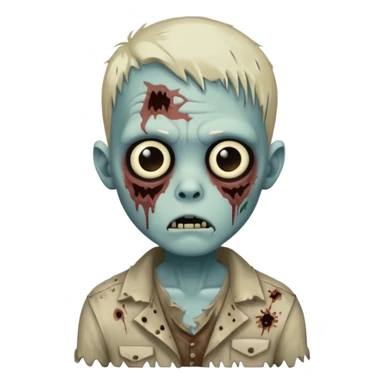 decaying zombie boy sticker