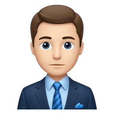 guy with suit and blue tie sticker