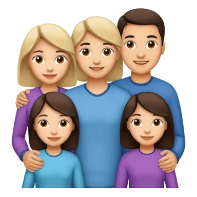 Light skin Hispanic family of 6 mom, dad, two 20 yr old daughters, 20 year old son, and 10 year old daughter sticker