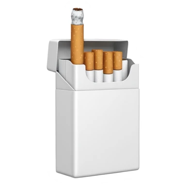 Hyperrealistic, mirco-detailed, cigarette pack, no emoji icons, no emoji faces, no human figures, isolated, 3d rendering sticker