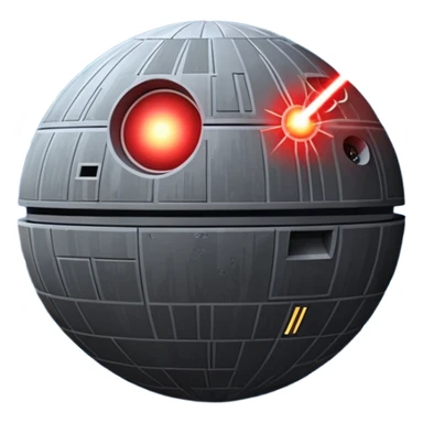 Death star firing at usa sticker