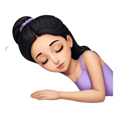 Ariana Grande sleeping with black hair  sticker
