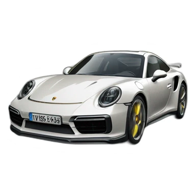 Porsche 911 turbo S with a californian plate  sticker