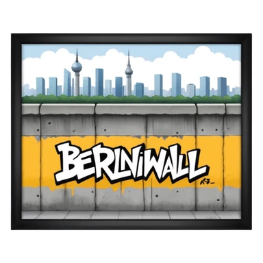 Berlin wall in Hong Kong sticker