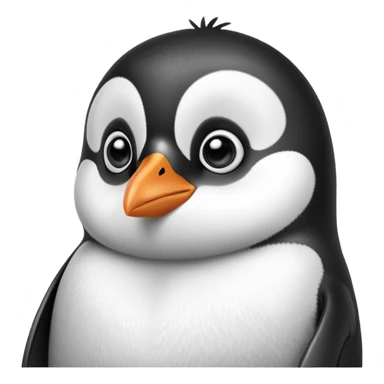 pensive penguin sticker