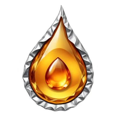 𝕊𝕞𝕒𝕝𝕝 𝕔𝕣𝕚𝕟𝕜𝕖𝕕 𝕡𝕚𝕖𝕔𝕖 𝕠𝕗 𝕒𝕝𝕝𝕦𝕞𝕚𝕟𝕚𝕦𝕞 𝕗𝕠𝕚𝕝, with a tiny drop of an amber colored substance in the middle sticker