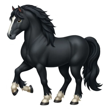 Black Clydesdale  sticker